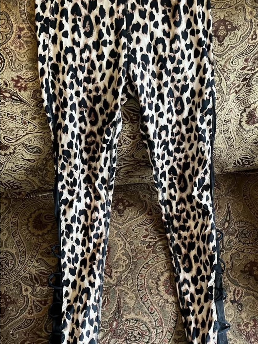 Victoria's Secret Leopard Print Leggings in Black, Brown, Cream